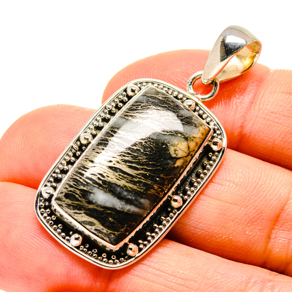 Pyrite Agate Pendants handcrafted by Ana Silver Co - PD754738