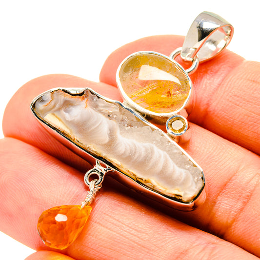 Geode Slice Pendants handcrafted by Ana Silver Co - PD754742