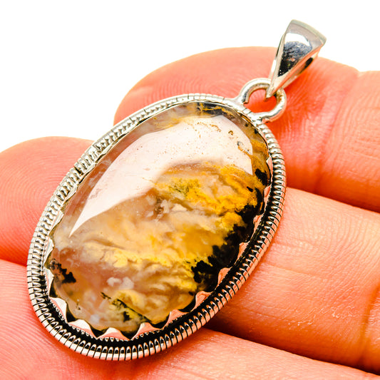 Plume Agate Pendants handcrafted by Ana Silver Co - PD754747