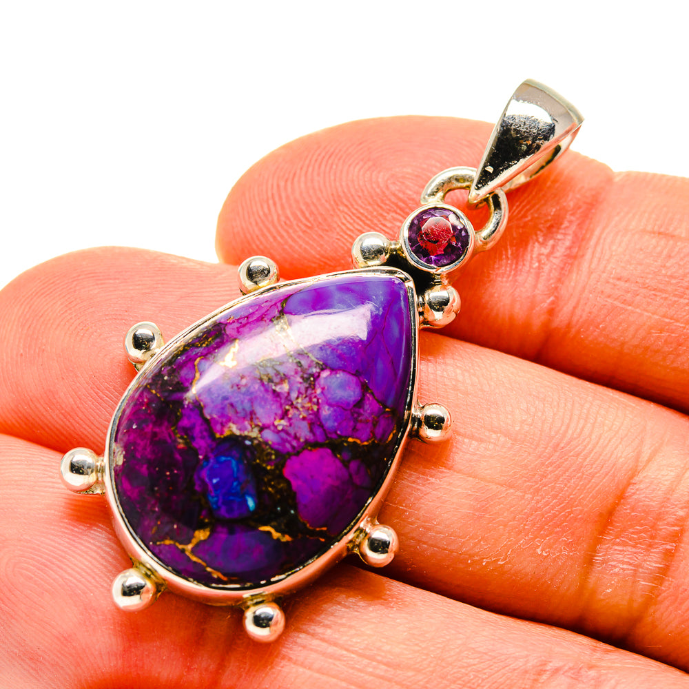 Purple Copper Composite Turquoise Pendants handcrafted by Ana Silver Co - PD754760
