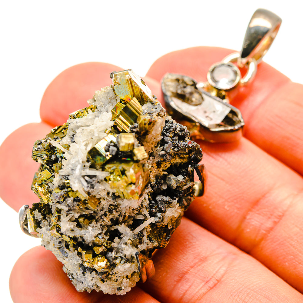 Pyrite Crystal Pendants handcrafted by Ana Silver Co - PD754779