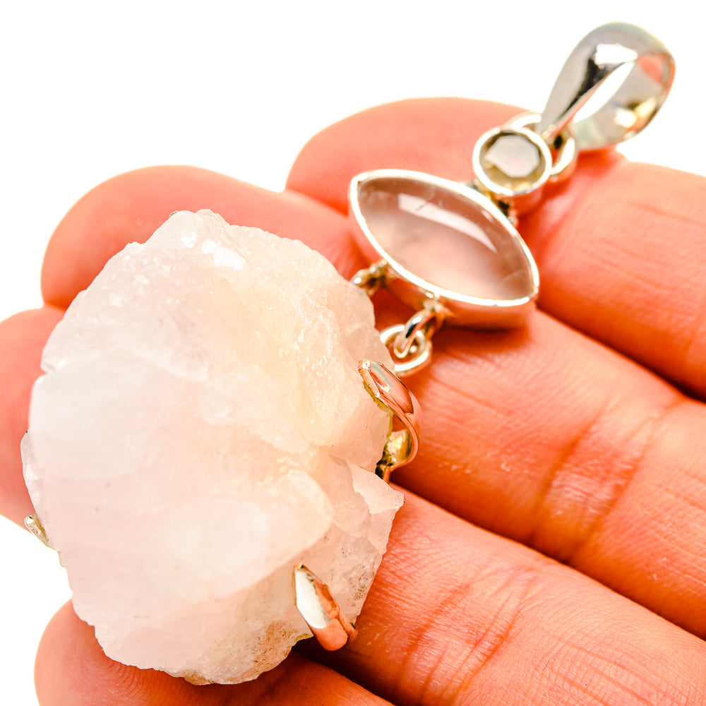 Rose Quartz Pendants handcrafted by Ana Silver Co - PD754789