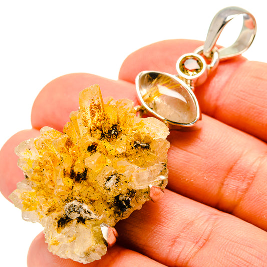 Citrine Crystal Pendants handcrafted by Ana Silver Co - PD754792