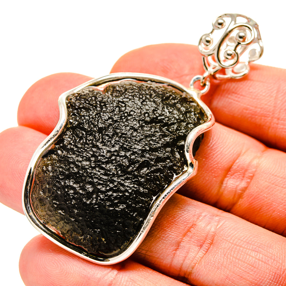 Czech Moldavite Pendants handcrafted by Ana Silver Co - PD754803