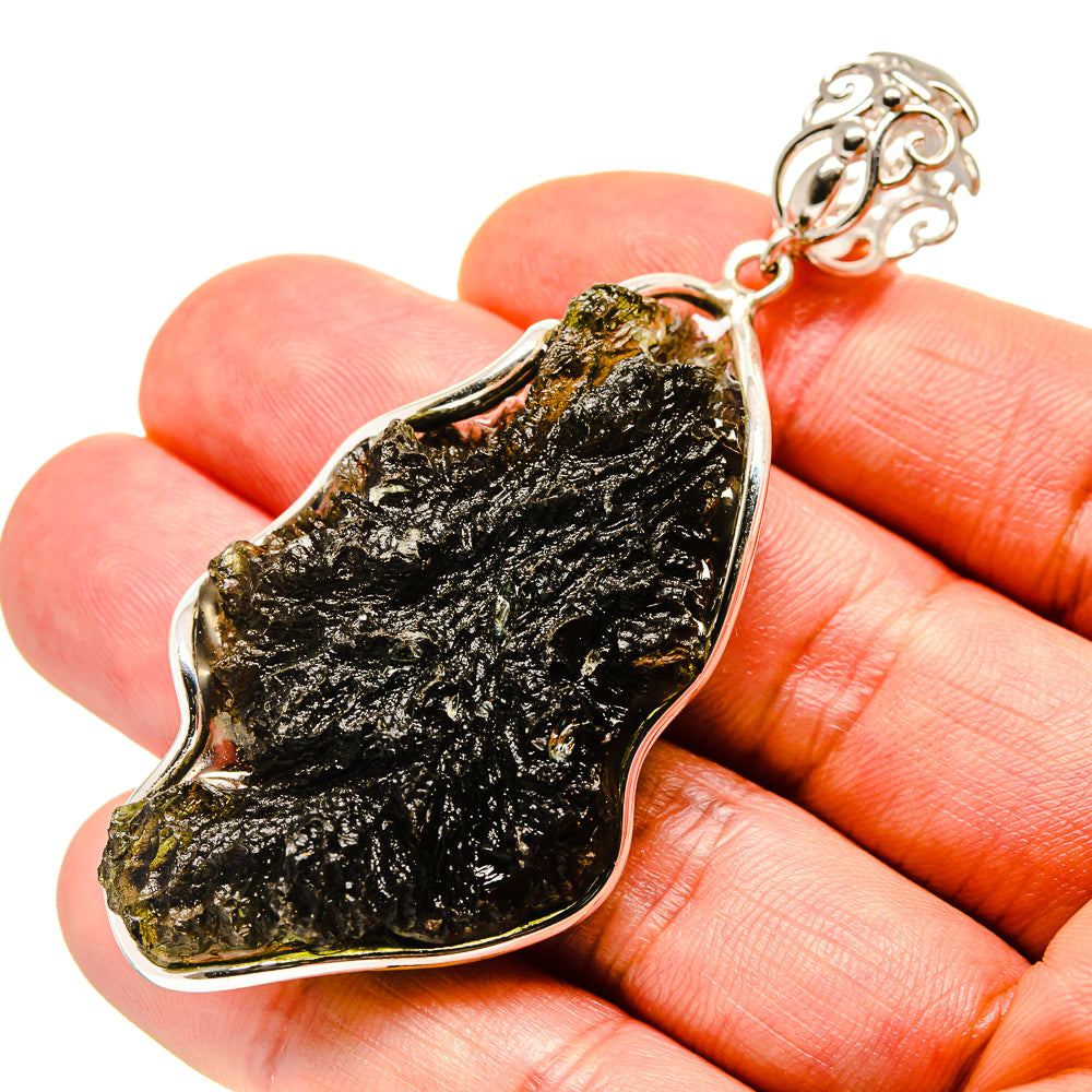 Czech Moldavite Pendants handcrafted by Ana Silver Co - PD754804