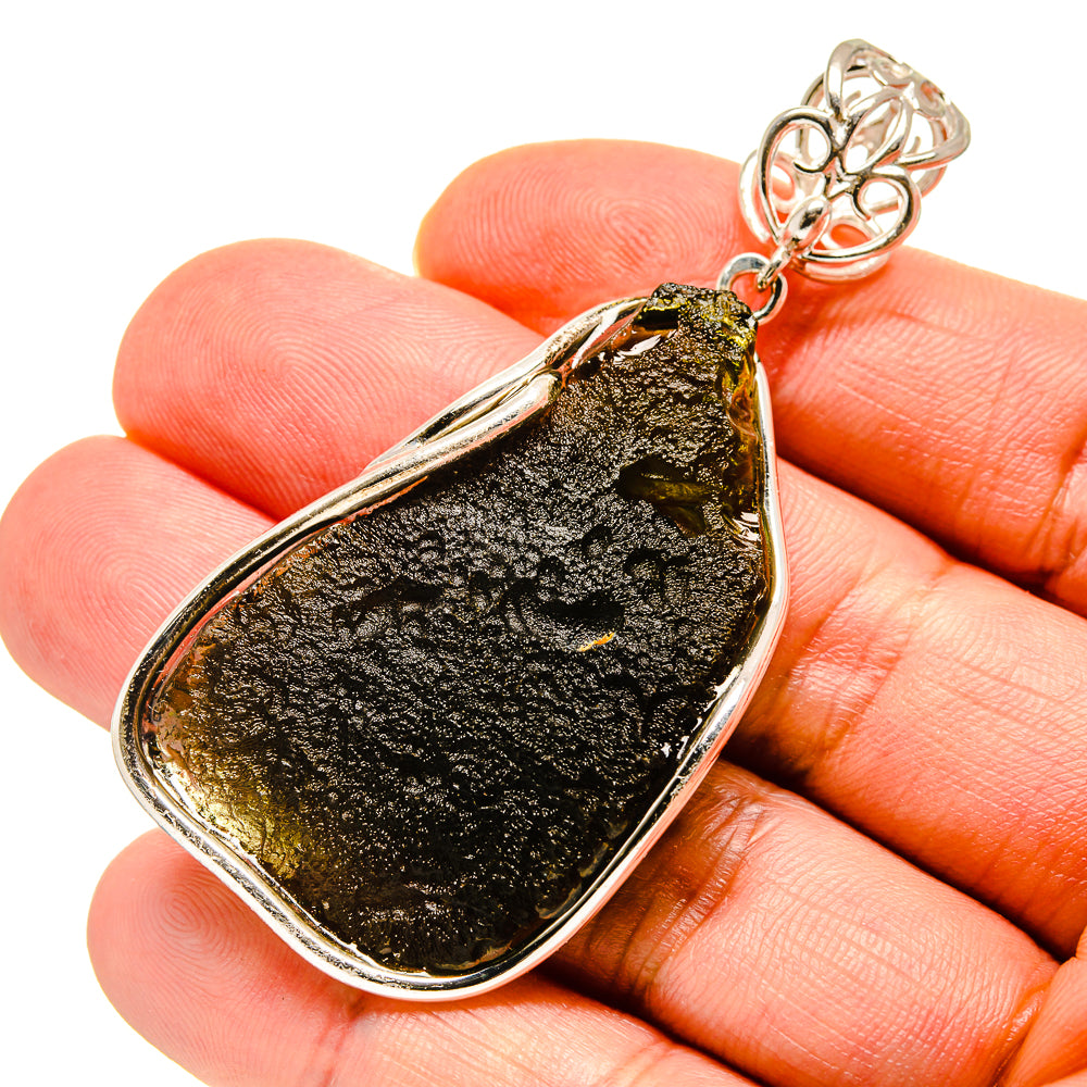 Czech Moldavite Pendants handcrafted by Ana Silver Co - PD754805