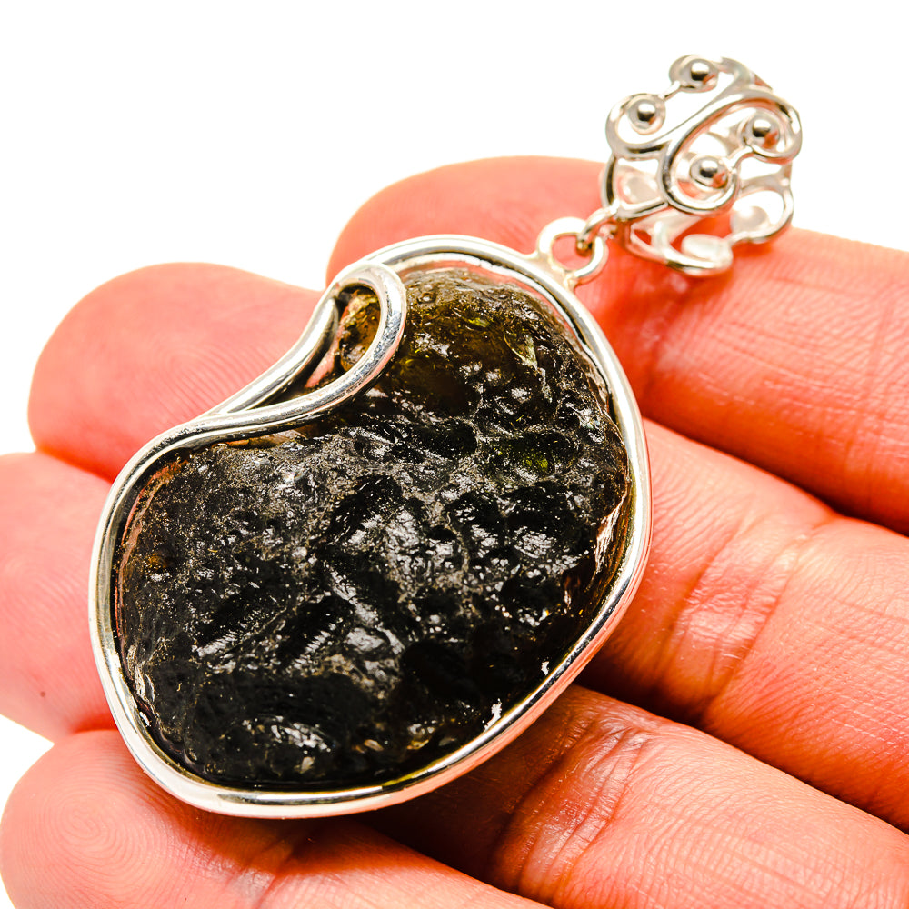 Czech Moldavite Pendants handcrafted by Ana Silver Co - PD754806