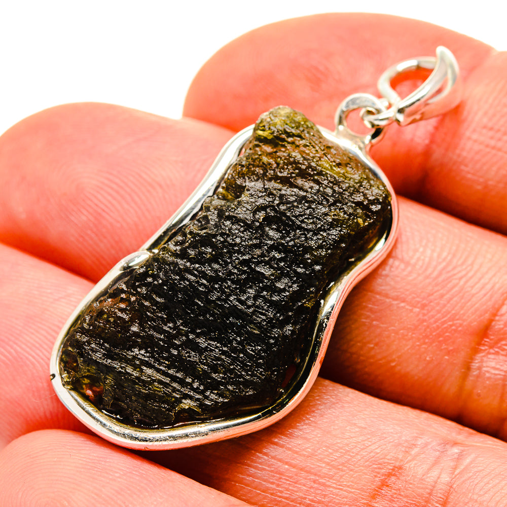Czech Moldavite Pendants handcrafted by Ana Silver Co - PD754813