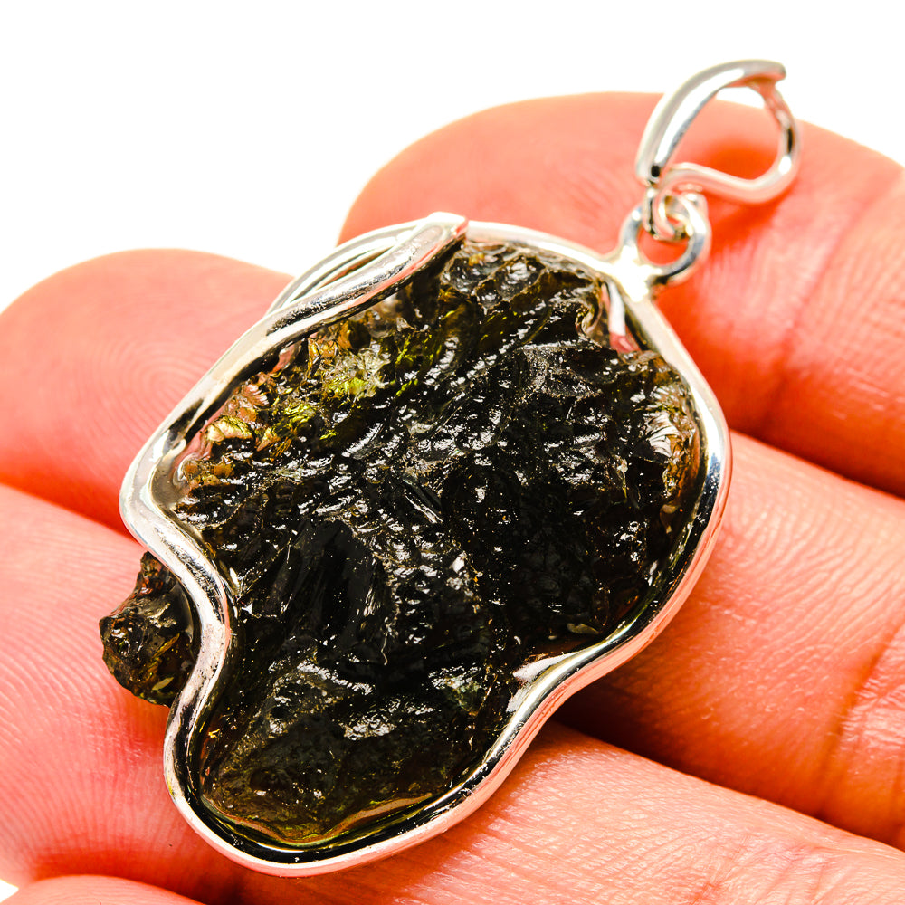 Czech Moldavite Pendants handcrafted by Ana Silver Co - PD754814