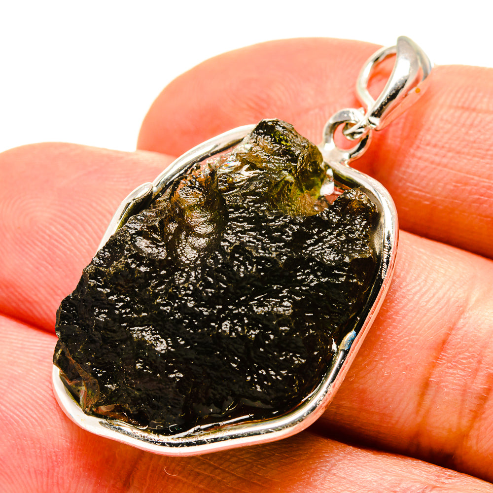 Czech Moldavite Pendants handcrafted by Ana Silver Co - PD754816