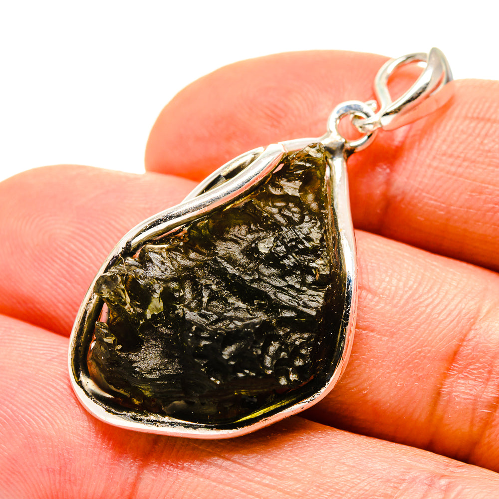 Czech Moldavite Pendants handcrafted by Ana Silver Co - PD754817