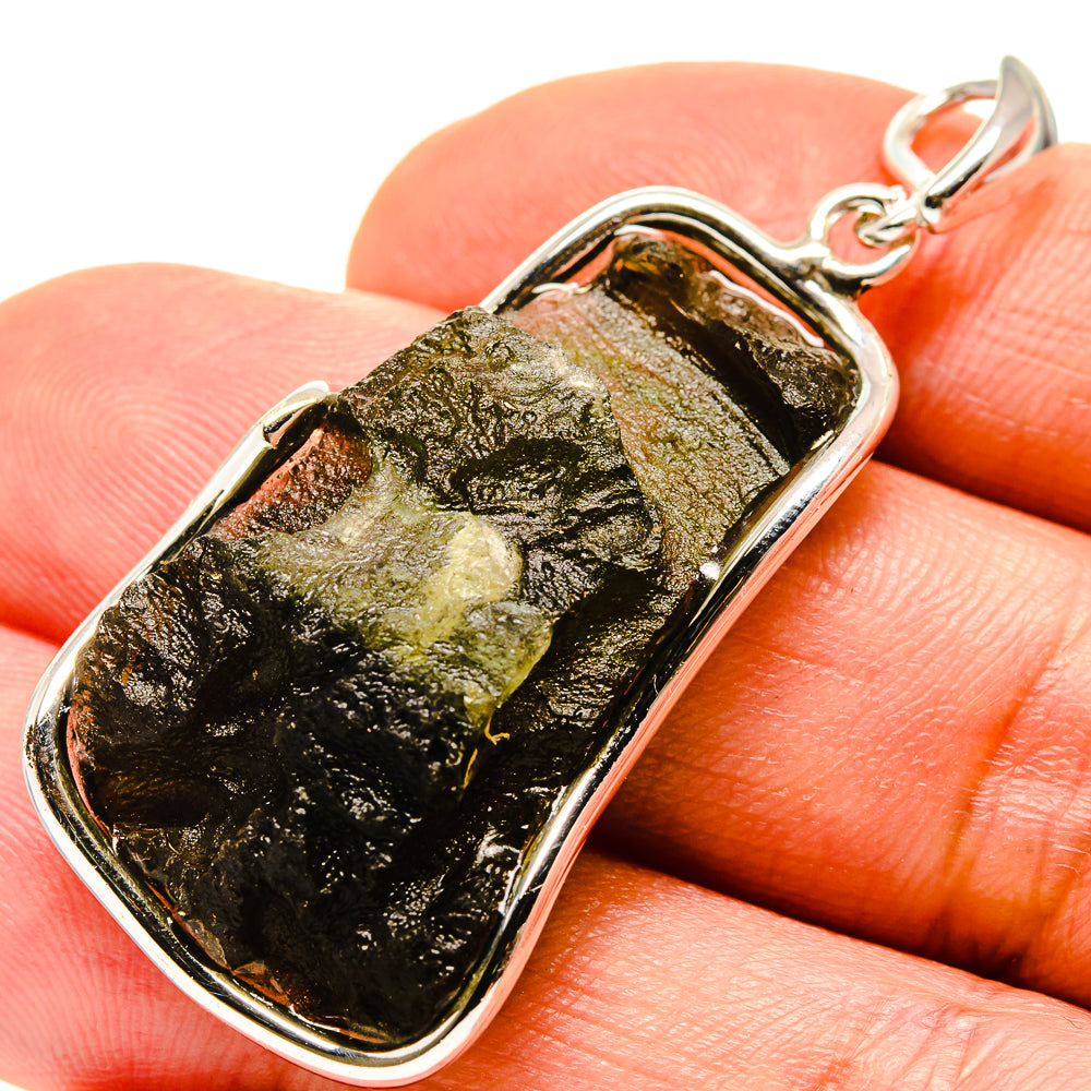 Czech Moldavite Pendants handcrafted by Ana Silver Co - PD754820