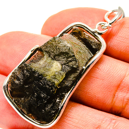 Czech Moldavite Pendants handcrafted by Ana Silver Co - PD754820