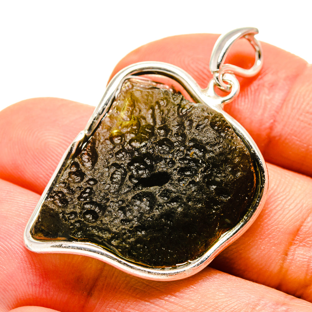 Czech Moldavite Pendants handcrafted by Ana Silver Co - PD754822