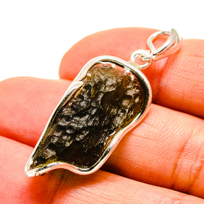 Czech Moldavite Pendants handcrafted by Ana Silver Co - PD754823