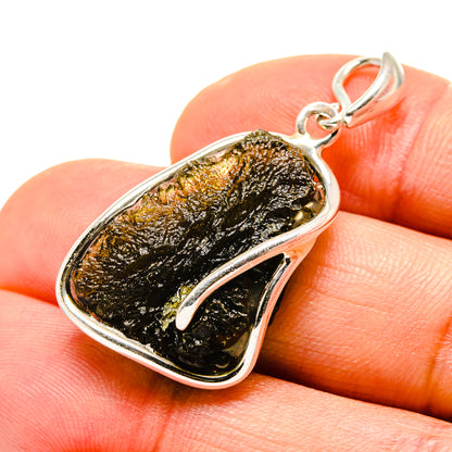 Czech Moldavite Pendants handcrafted by Ana Silver Co - PD754824