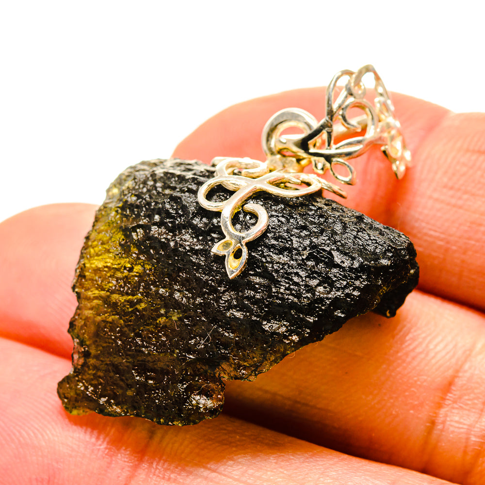 Czech Moldavite Pendants handcrafted by Ana Silver Co - PD754827