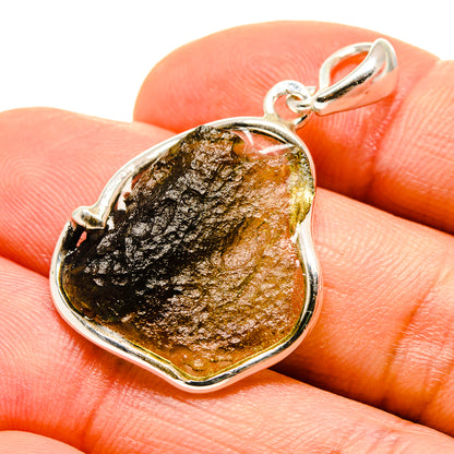 Czech Moldavite Pendants handcrafted by Ana Silver Co - PD754835