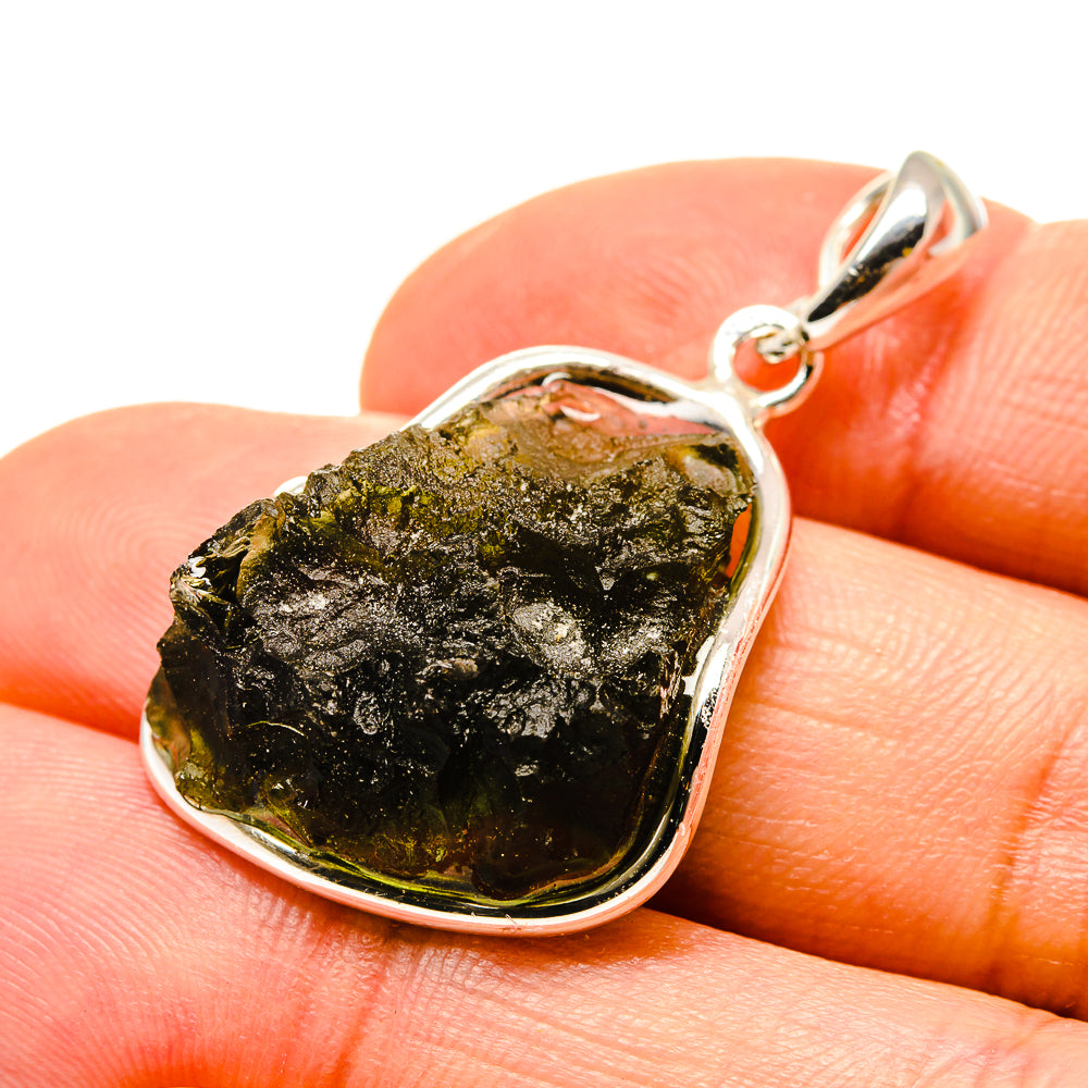 Czech Moldavite Pendants handcrafted by Ana Silver Co - PD754836