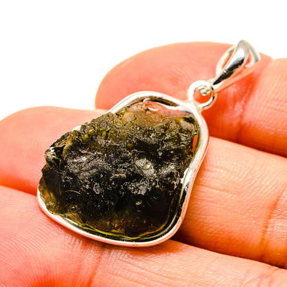 Czech Moldavite Pendants handcrafted by Ana Silver Co - PD754836