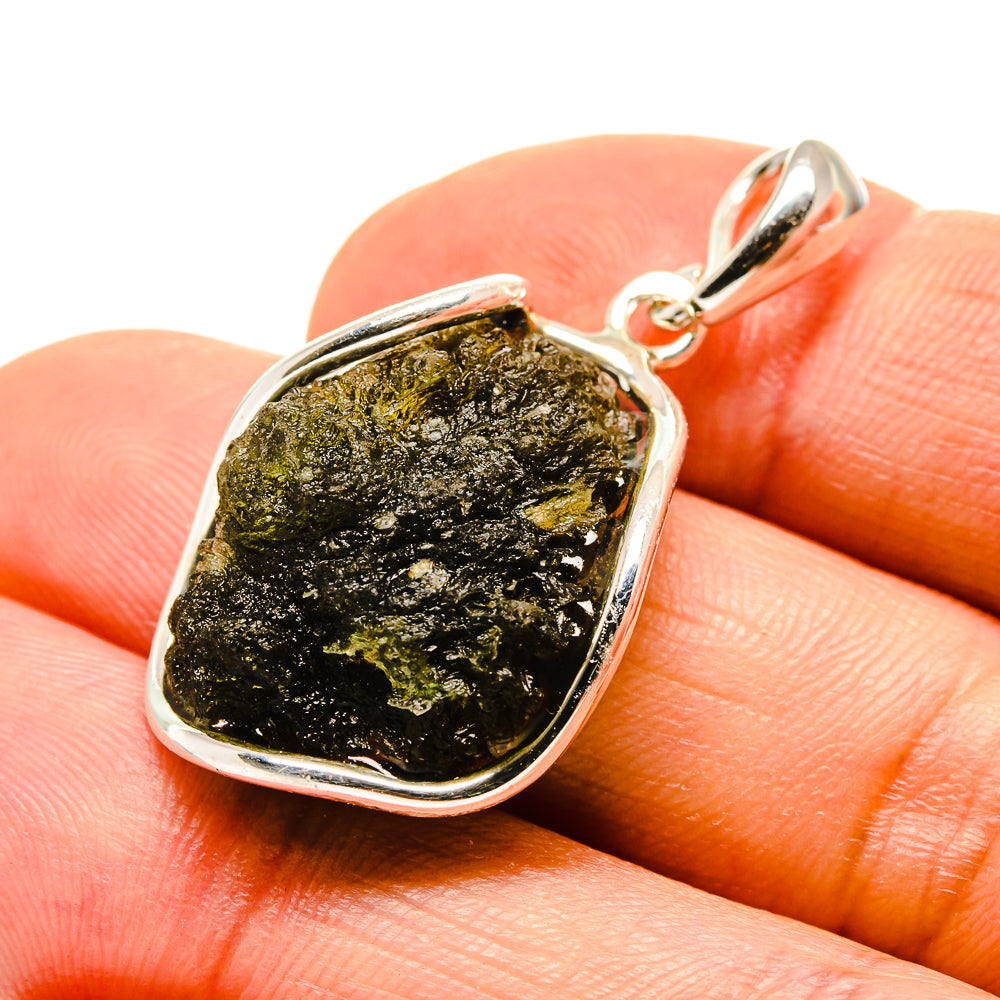 Czech Moldavite Pendants handcrafted by Ana Silver Co - PD754837