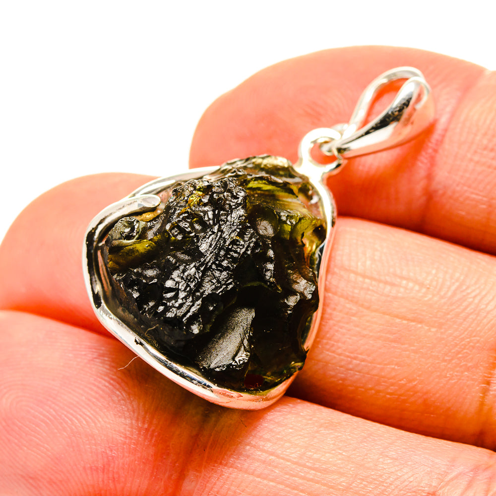Czech Moldavite Pendants handcrafted by Ana Silver Co - PD754838