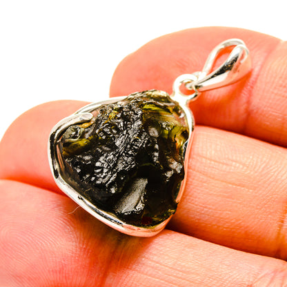 Czech Moldavite Pendants handcrafted by Ana Silver Co - PD754838