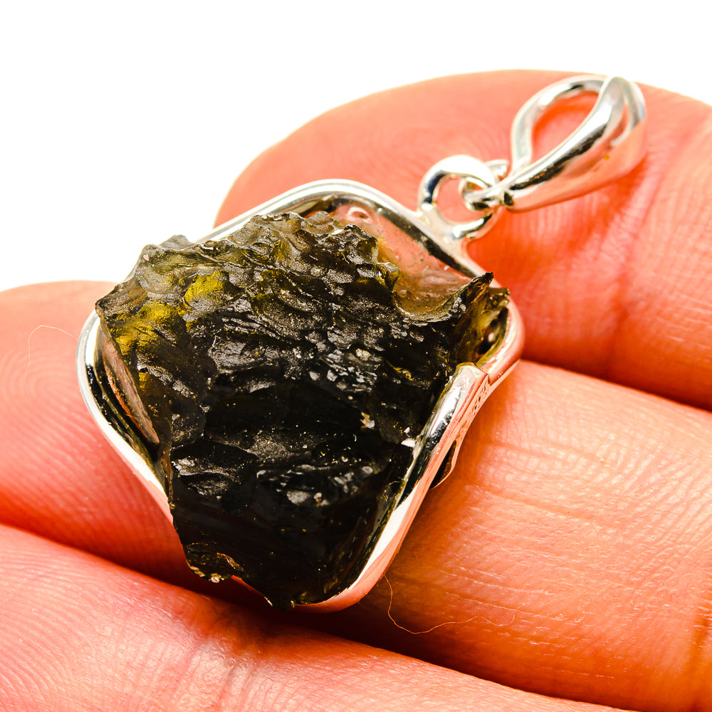 Czech Moldavite Pendants handcrafted by Ana Silver Co - PD754839