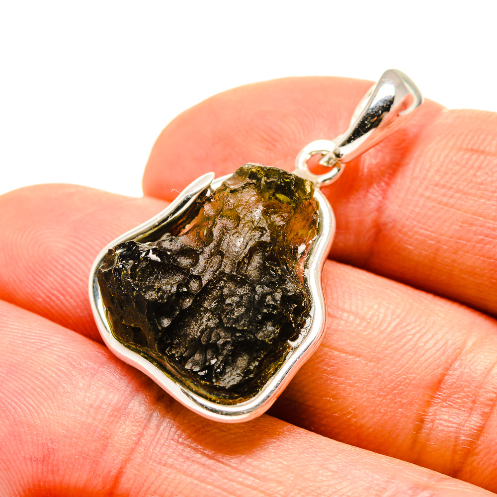 Czech Moldavite Pendants handcrafted by Ana Silver Co - PD754842