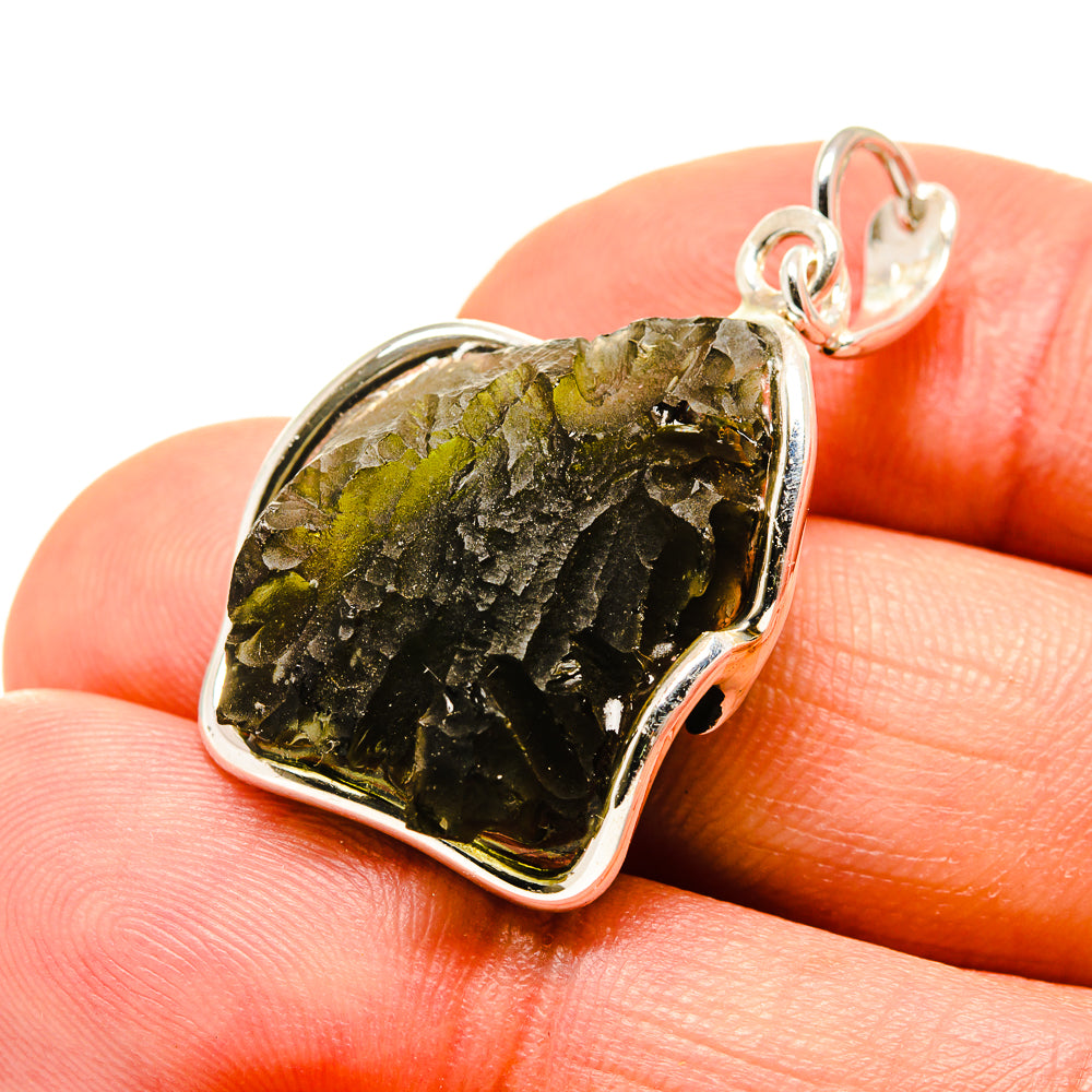 Czech Moldavite Pendants handcrafted by Ana Silver Co - PD754844