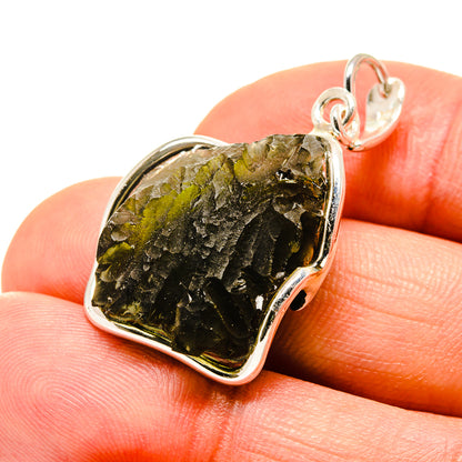Czech Moldavite Pendants handcrafted by Ana Silver Co - PD754844