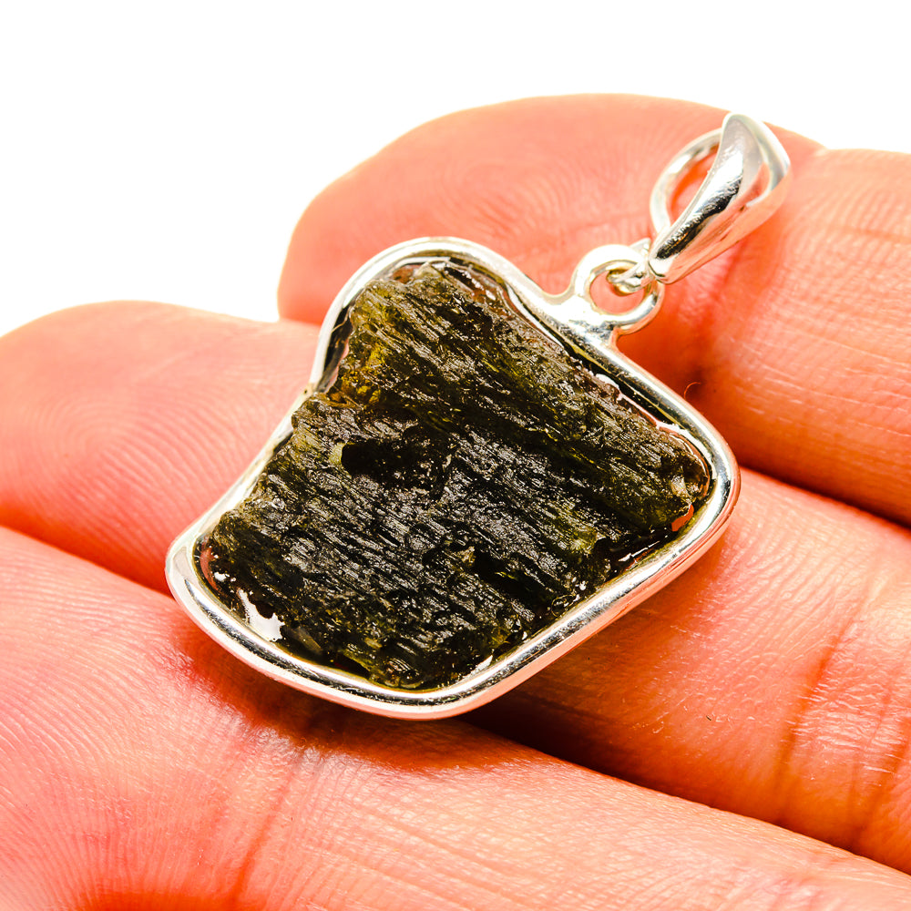 Czech Moldavite Pendants handcrafted by Ana Silver Co - PD754846