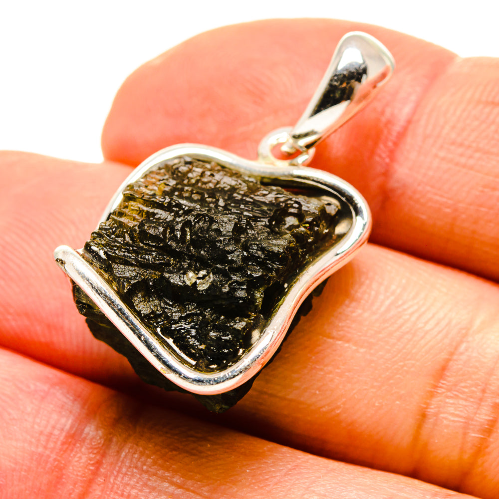 Czech Moldavite Pendants handcrafted by Ana Silver Co - PD754847