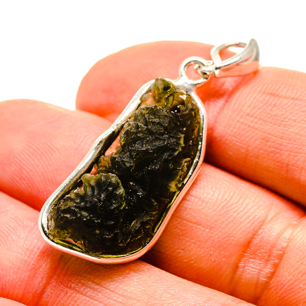Czech Moldavite Pendants handcrafted by Ana Silver Co - PD754849