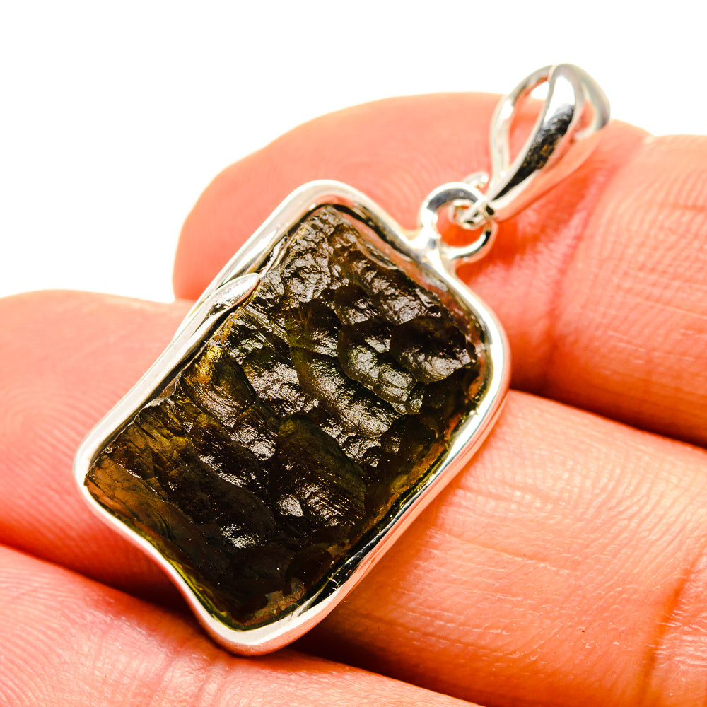Czech Moldavite Pendants handcrafted by Ana Silver Co - PD754850