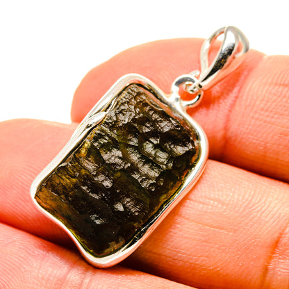 Czech Moldavite Pendants handcrafted by Ana Silver Co - PD754850