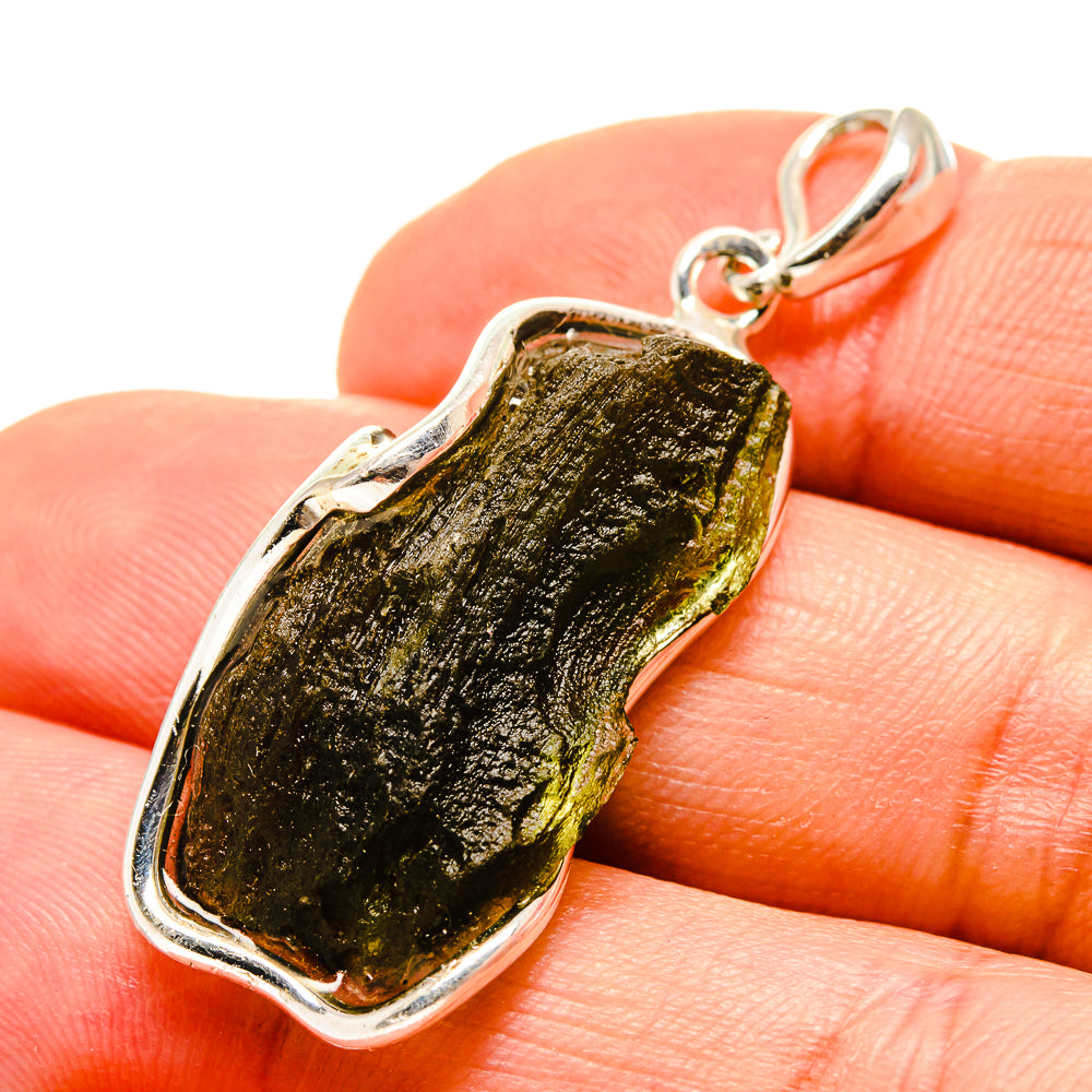 Czech Moldavite Pendants handcrafted by Ana Silver Co - PD754852
