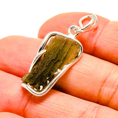 Czech Moldavite Pendants handcrafted by Ana Silver Co - PD754853
