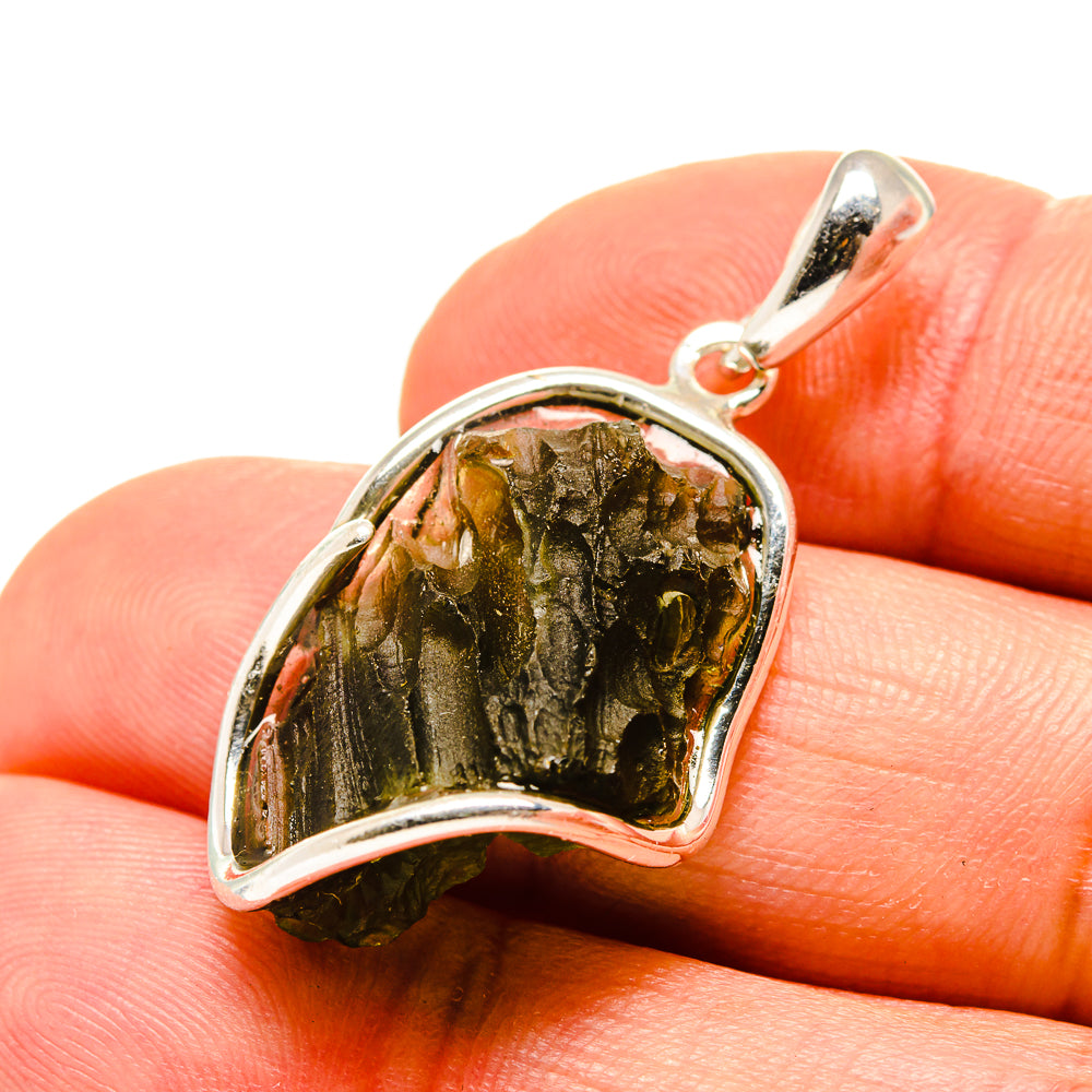 Czech Moldavite Pendants handcrafted by Ana Silver Co - PD754855