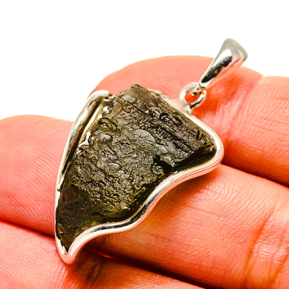 Czech Moldavite Pendants handcrafted by Ana Silver Co - PD754856