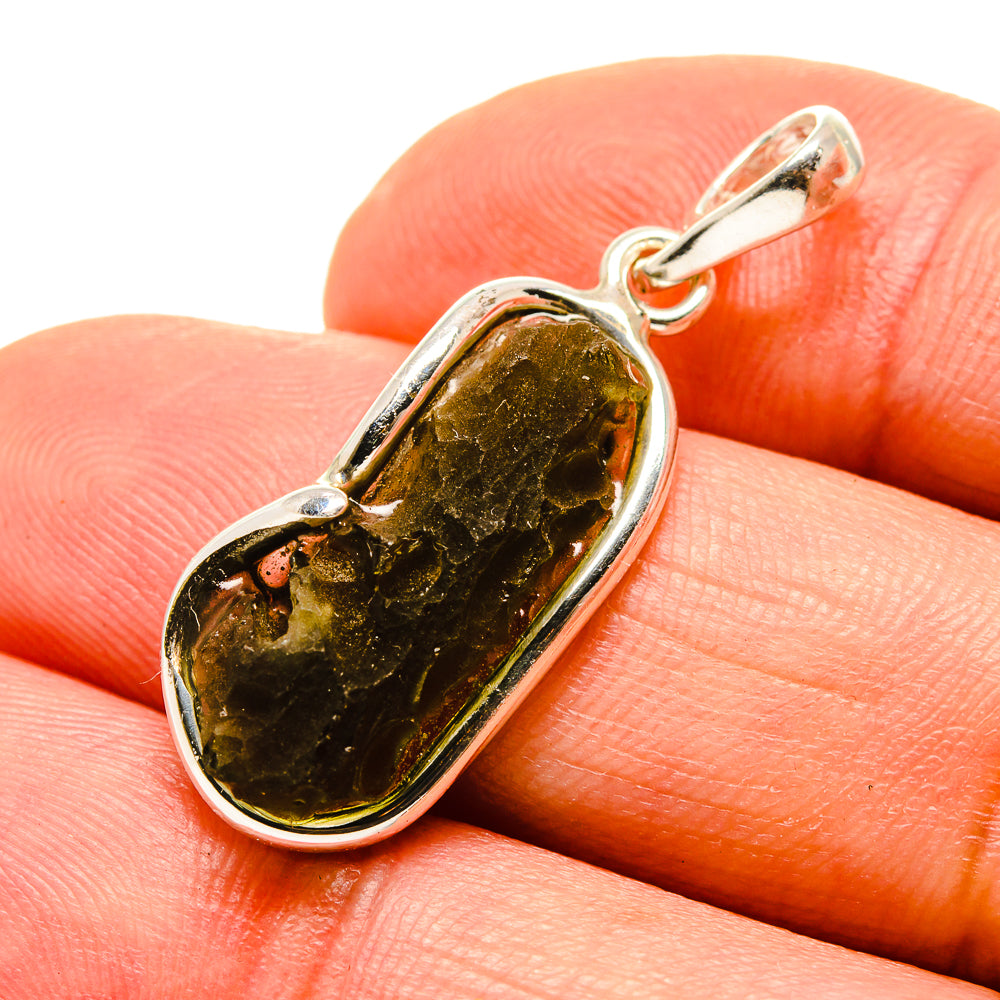 Czech Moldavite Pendants handcrafted by Ana Silver Co - PD754857