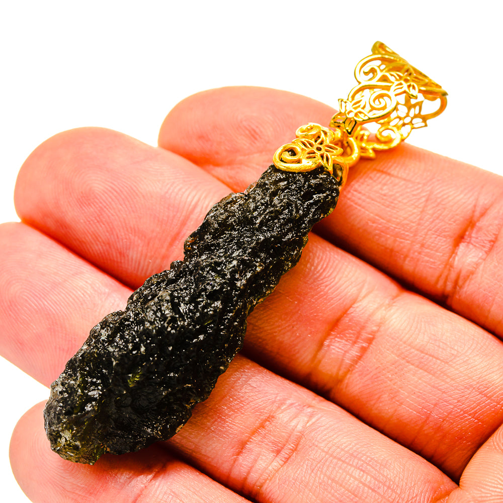 Czech Moldavite Pendants handcrafted by Ana Silver Co - PD754862