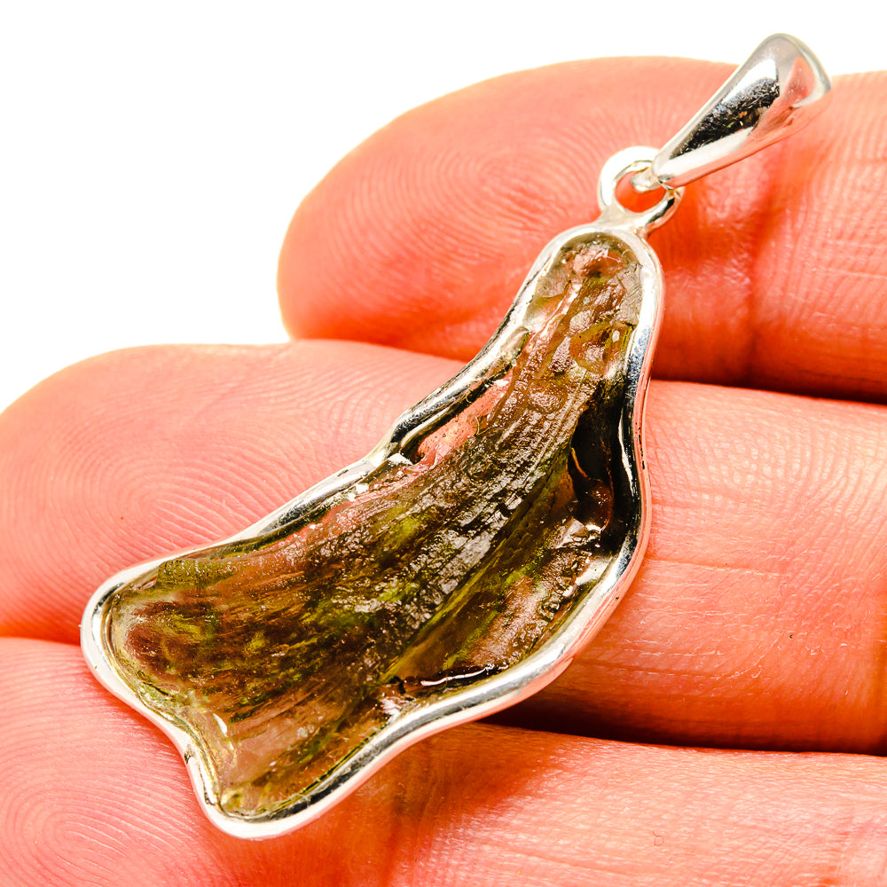 Czech Moldavite Pendants handcrafted by Ana Silver Co - PD754865