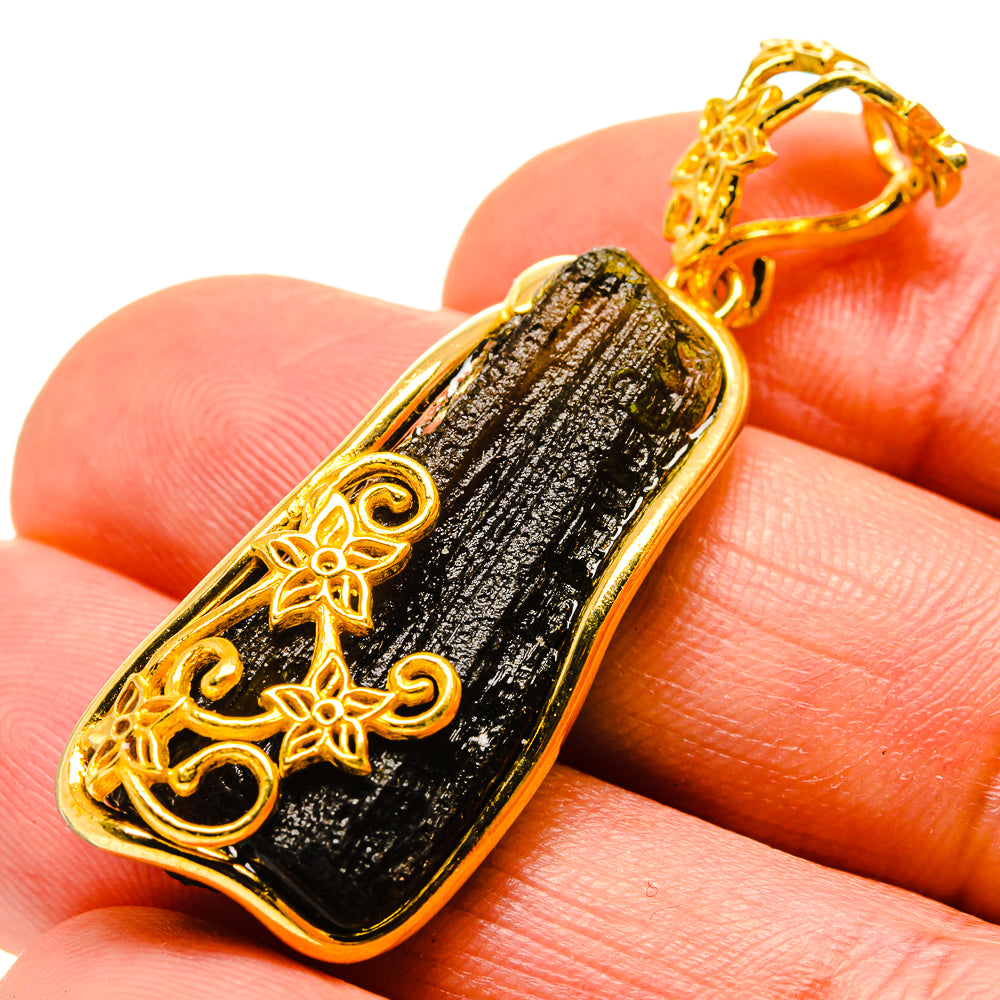 Czech Moldavite Pendants handcrafted by Ana Silver Co - PD754867