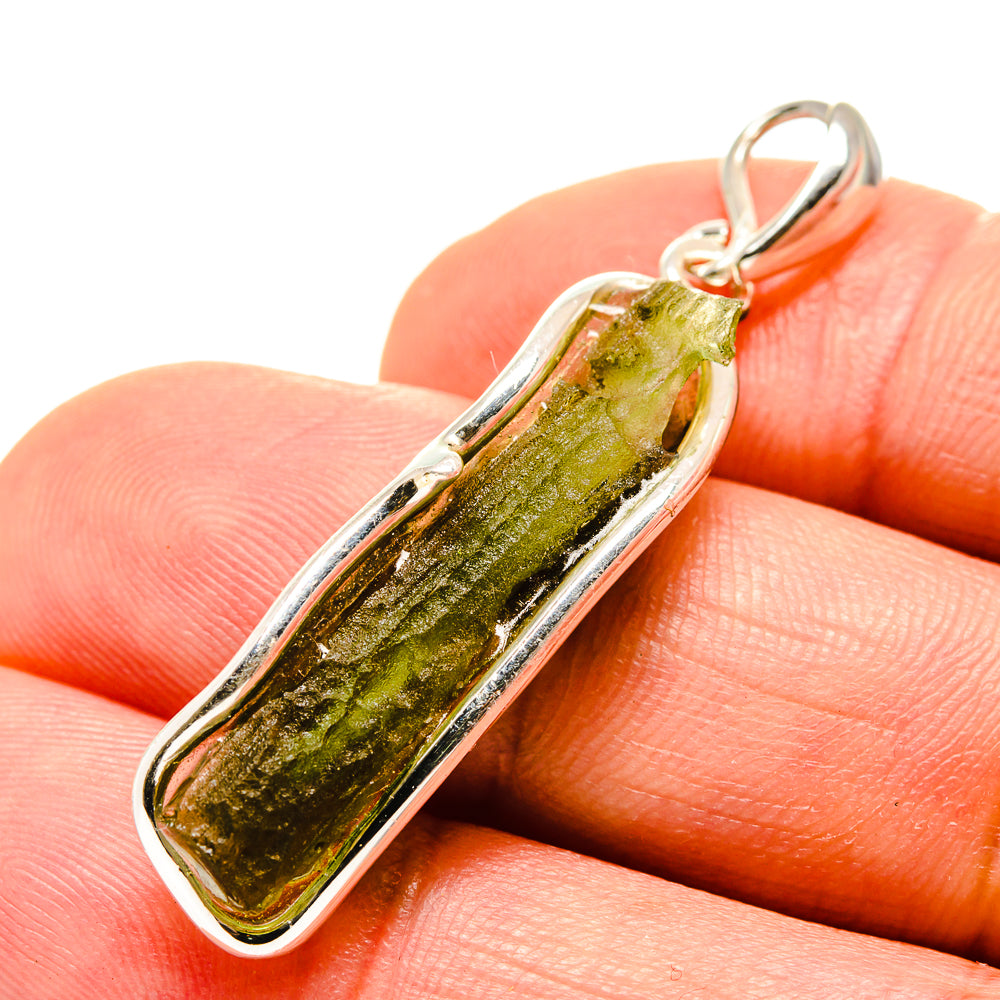 Czech Moldavite Pendants handcrafted by Ana Silver Co - PD754868