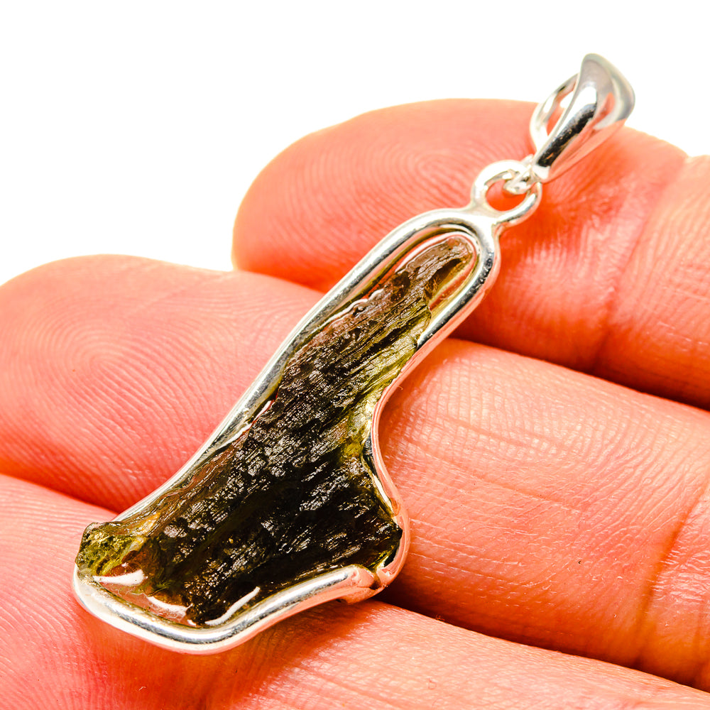 Czech Moldavite Pendants handcrafted by Ana Silver Co - PD754869