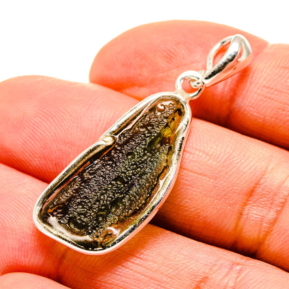 Czech Moldavite Pendants handcrafted by Ana Silver Co - PD754871