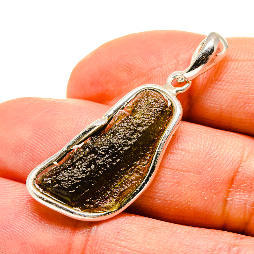 Czech Moldavite Pendants handcrafted by Ana Silver Co - PD754874