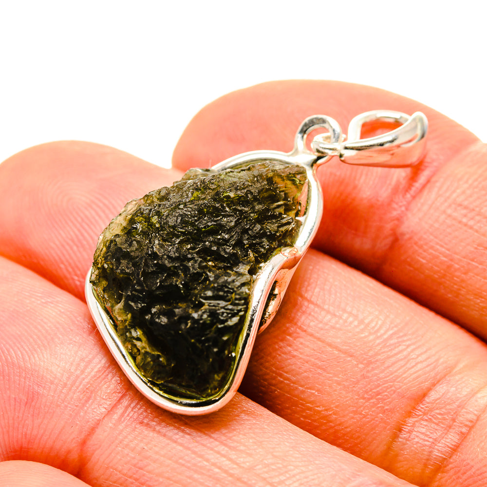 Czech Moldavite Pendants handcrafted by Ana Silver Co - PD754875