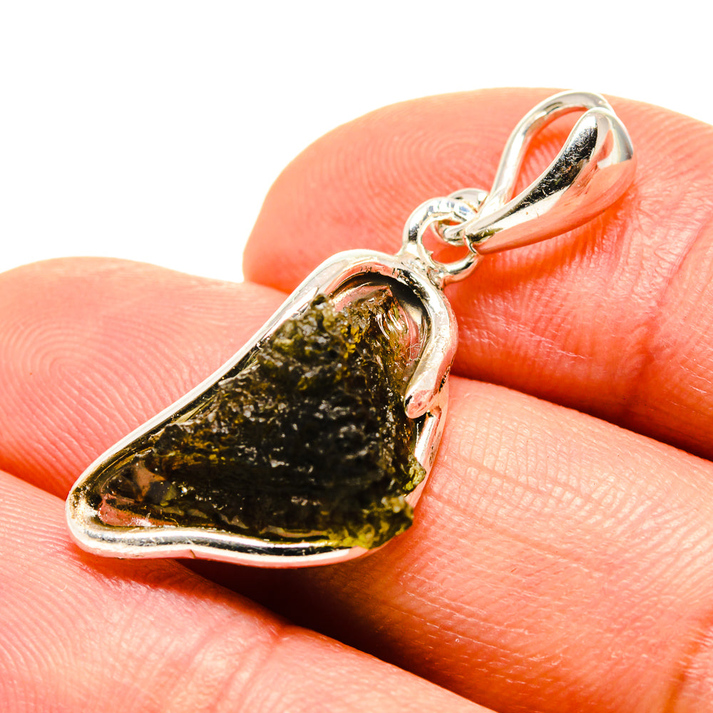 Czech Moldavite Pendants handcrafted by Ana Silver Co - PD754878